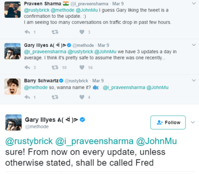 google Fred Algo update