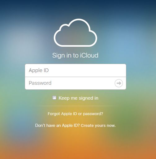sign in to icloud