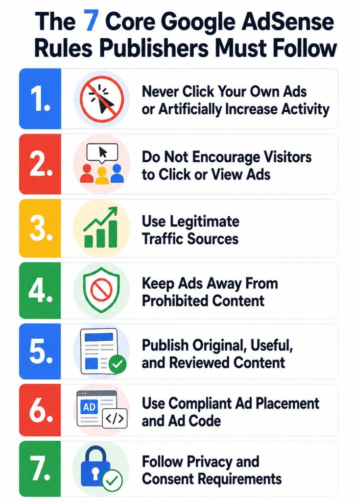 The 7 Core Google AdSense Rules Publishers Must Follow