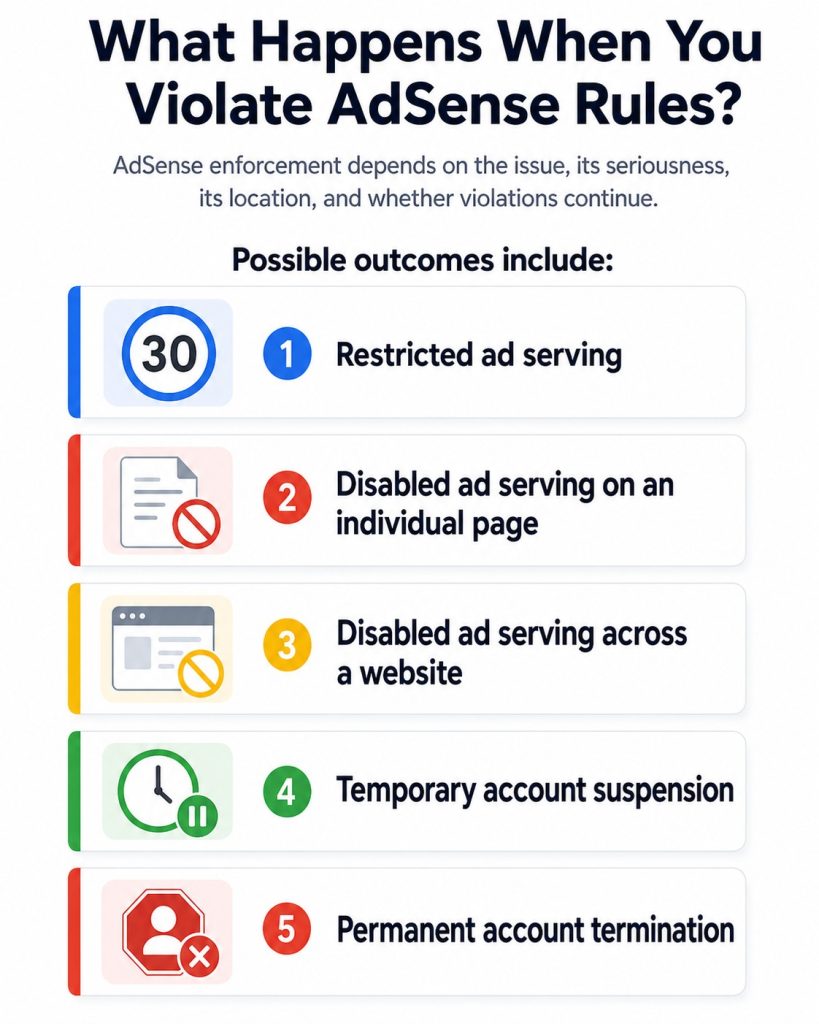 What Happens When You Violate AdSense Rules