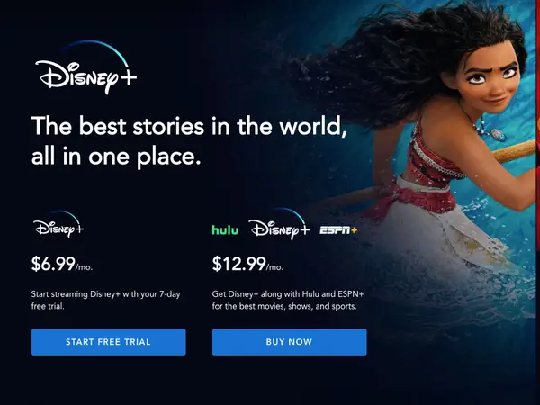 Disney Plus subscription in US