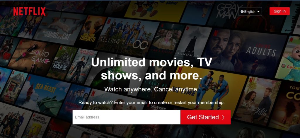 Netflix Subscription e-commerce