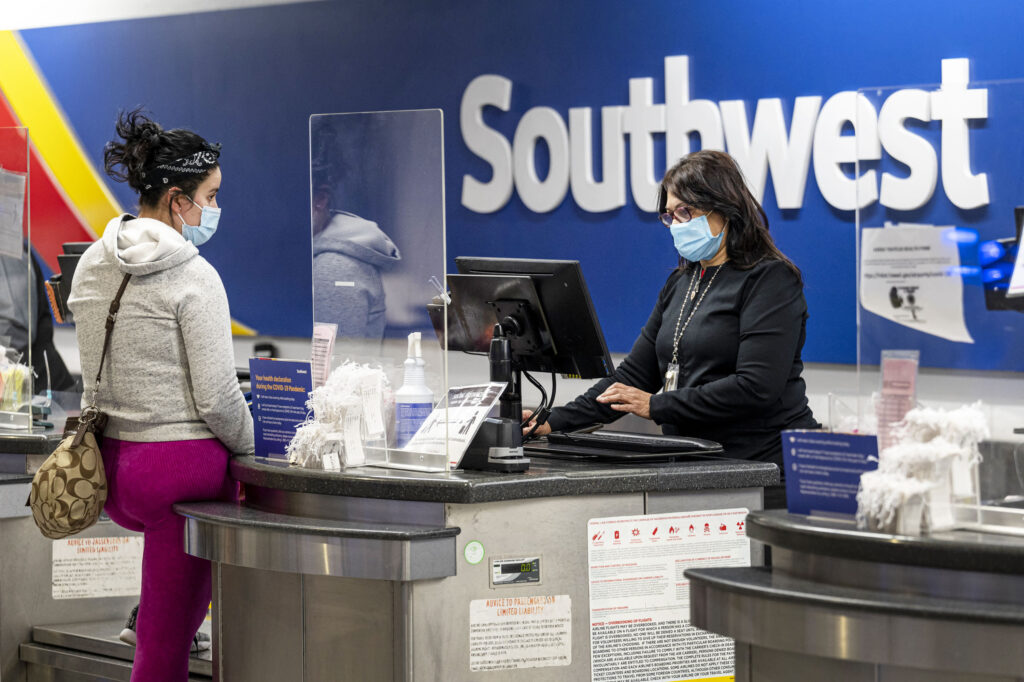 Southwest Airlines Check-in area Covid-19