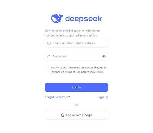 DeepSeek Web Access