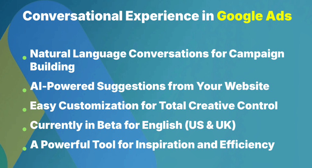 Conversational Experience in Google Ads