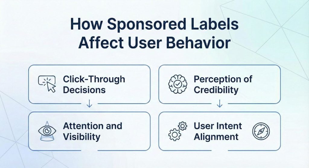 How Sponsored Labels Affect User Behavior