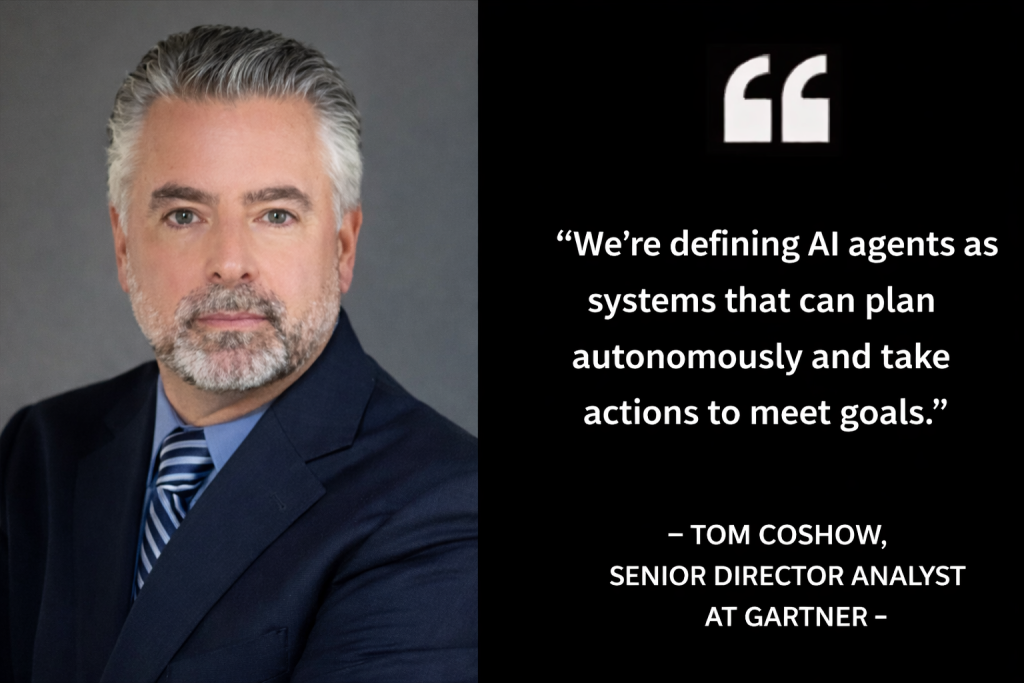 Illustration showing multiple AI agents communicating and sharing data autonomously in a digital network environment.