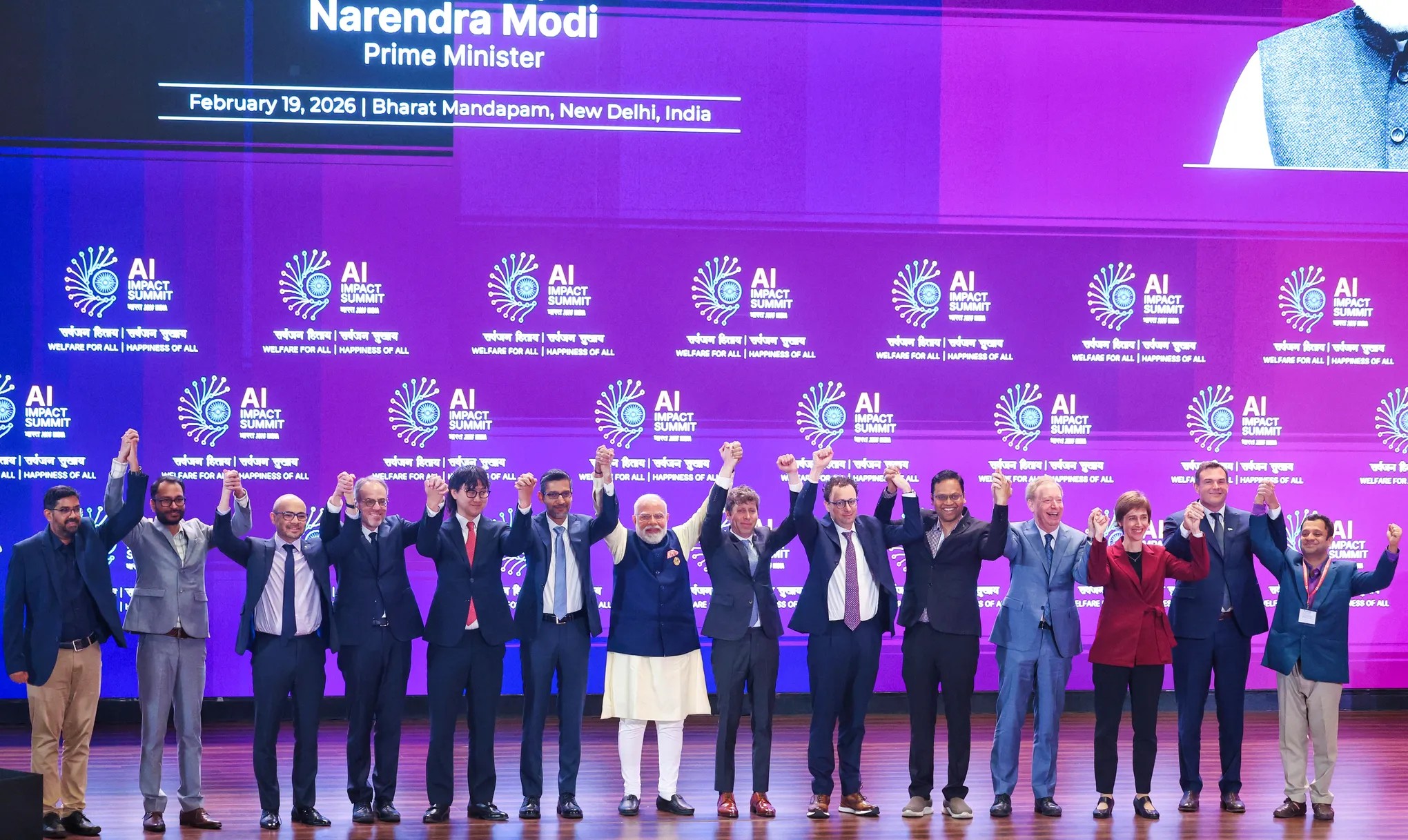 Key moments from the India AI Summit, highlighting global leaders and AI advancements.