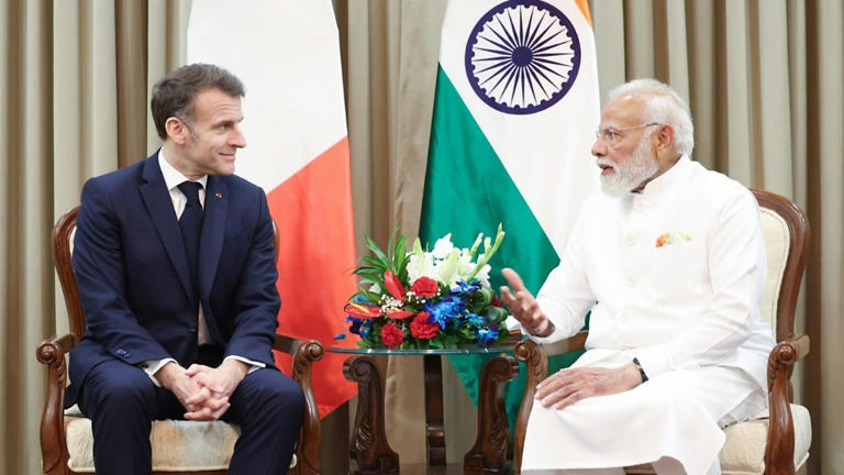 Prime Minister Modi met Emmanuel Macron
