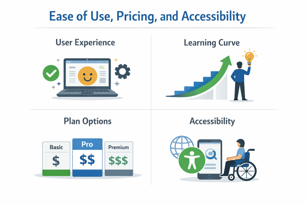 Ease of Use, Pricing, and Accessibility